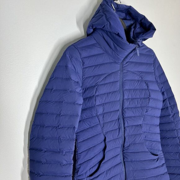 Lululemon Sz 4 Pack It Down Jacket Night Sea Blue 700 Fill Goose Down - Picture 3 of 9
